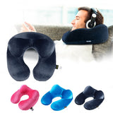 U-Shape Travel Pillow for Airplane Inflatable - travelwithessou