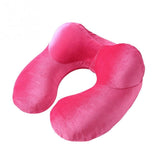 U-Shape Travel Pillow for Airplane Inflatable - travelwithessou